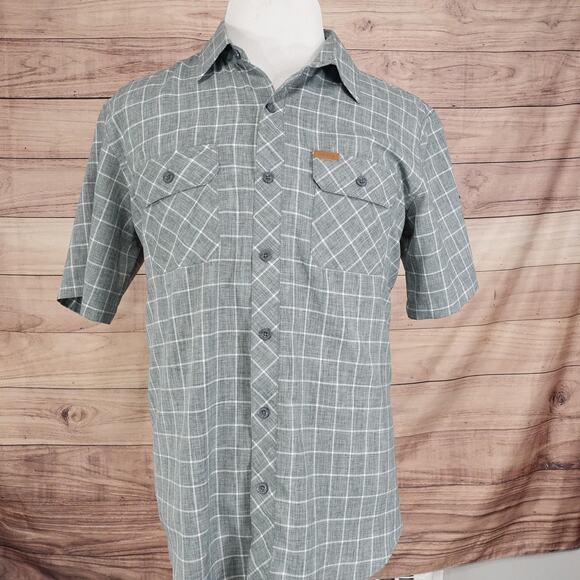 Orvis Shirt Mens L Gray Plaid Short Sleeve Button Polyester Outdoors - Picture 4 of 9